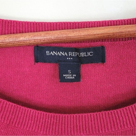 Banana Republic Pink and Blue Light Sweater Small Lightweight Preppy - Picture 3 of 6